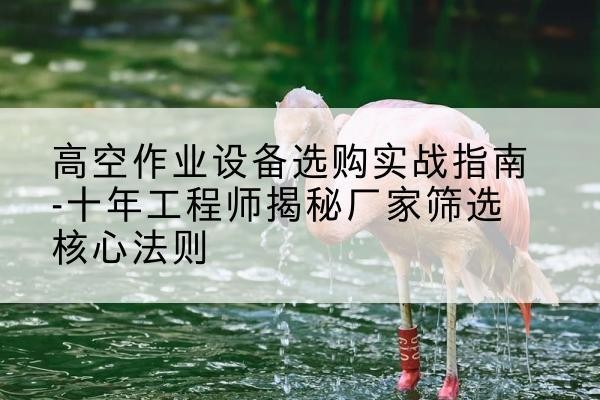 岚县剪叉式升降机厂家-高空作业设备选购实战指南-十年工程师揭秘厂家筛选核心法则