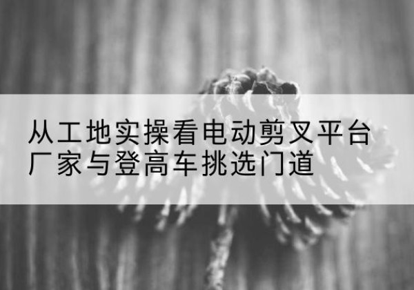 岚县电动剪叉升降平台厂家-从工地实操看电动剪叉平台厂家与登高车挑选门道